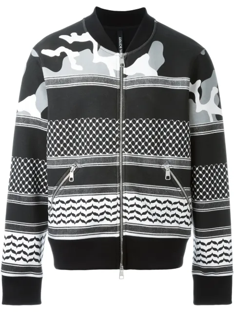 Neil Barrett veste bomber à imprimés multiples