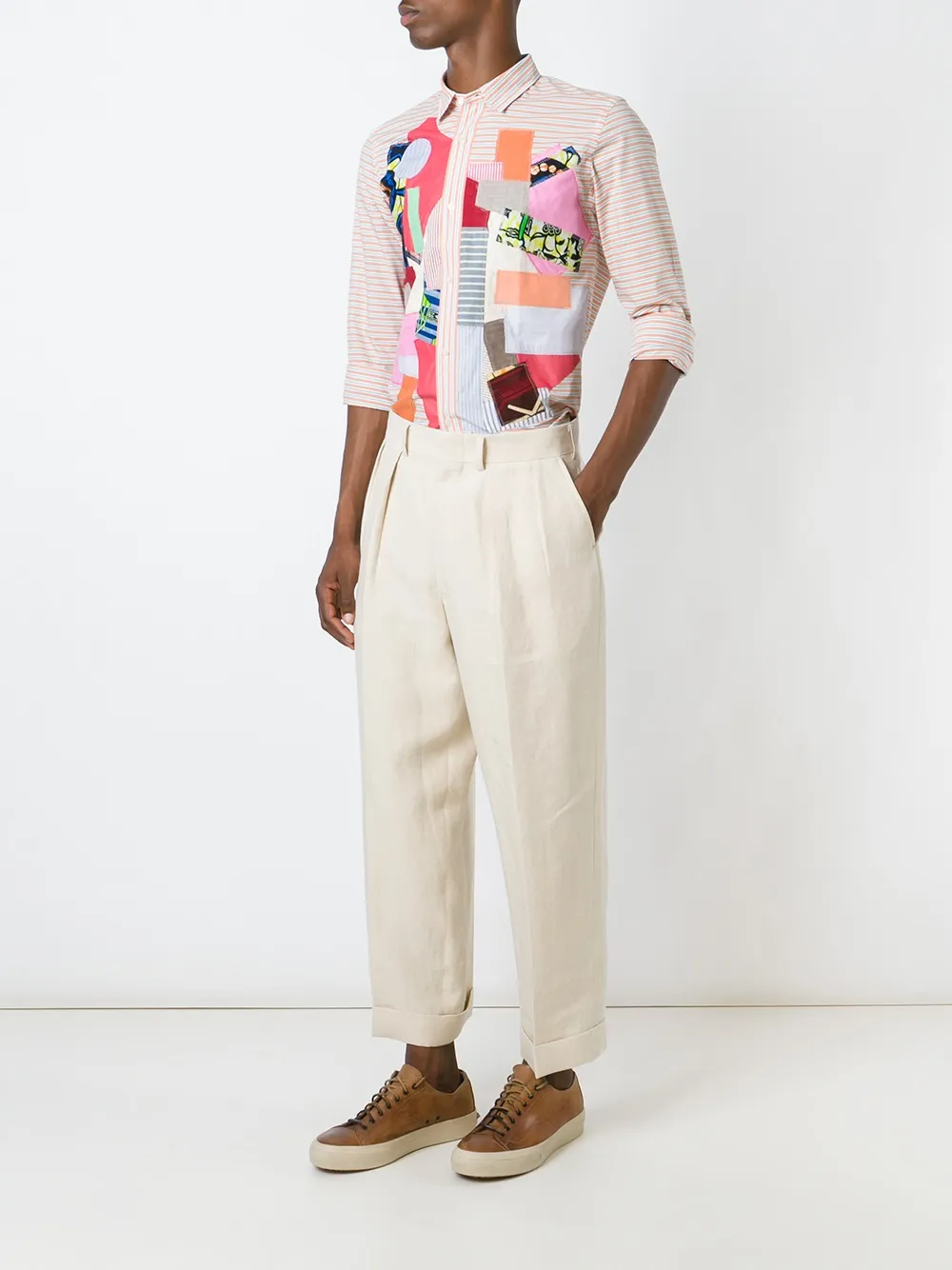  Junya Watanabe Man Straight Leg Trousers - Multicolour 