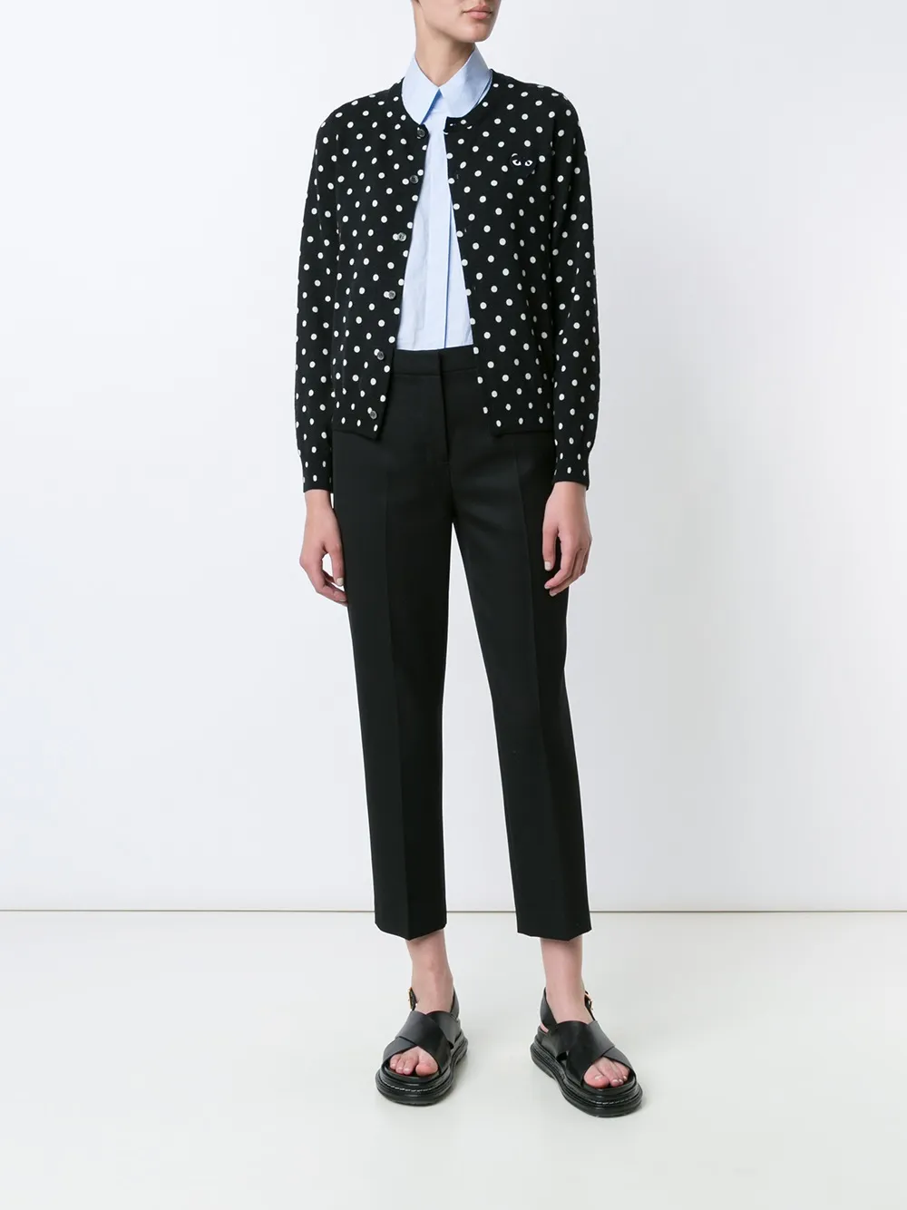 comme des garcons black polka dot