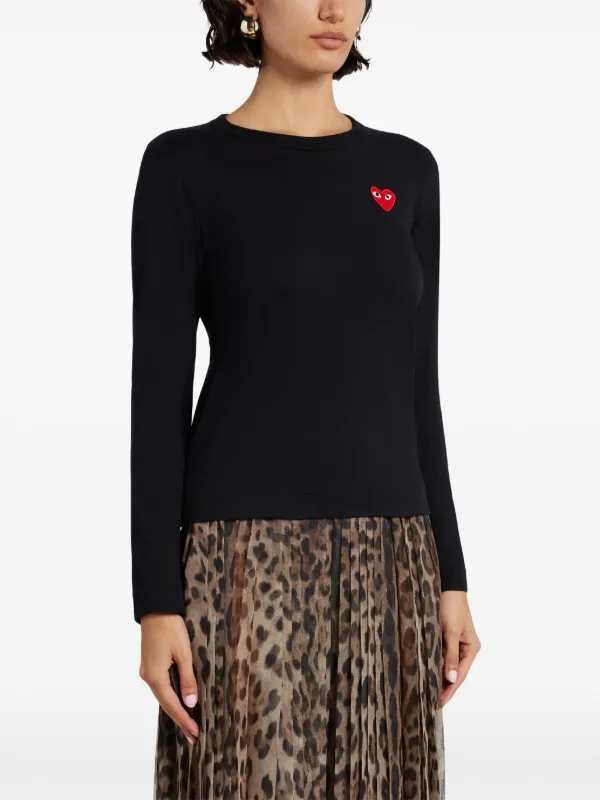 Comme Des Garçons Play Heart Logo T-shirt | Black | FARFETCH