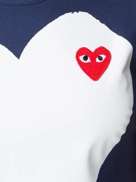 comme des garcons shirt blue heart