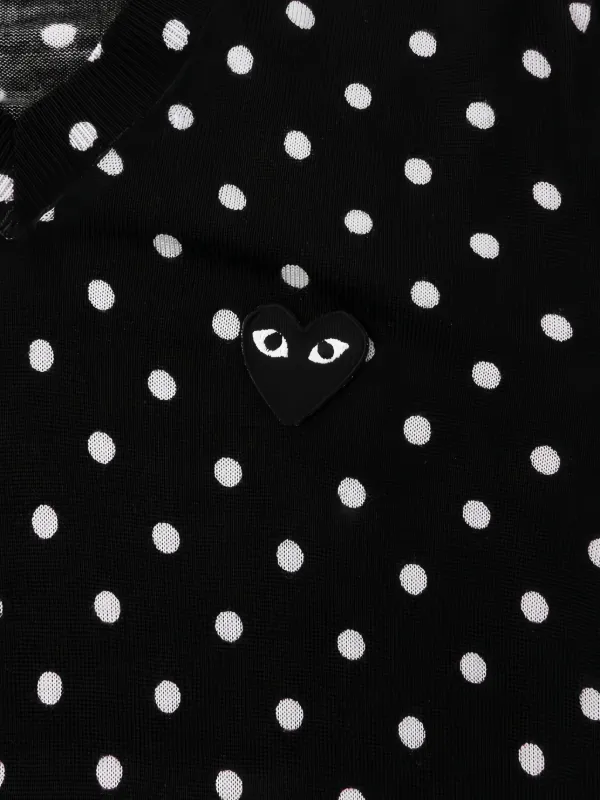 Comme Des Garçons Play ハートロゴ ドット柄 セーター 通販 - FARFETCH