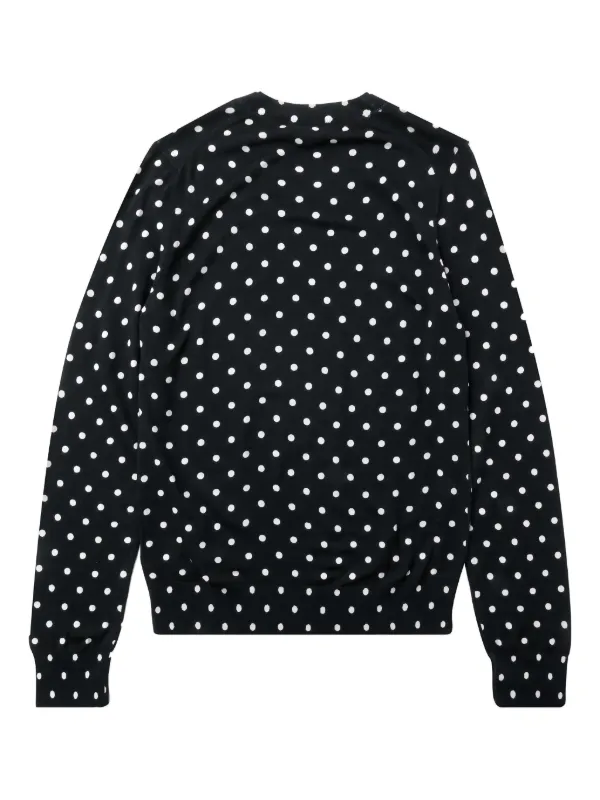 希少S COMME des GARCONSハートロゴ PLAY ドット柄 長袖T Comme Des Garçons Play ハートロゴ ドット柄 セーター 通販 - FARFETCH