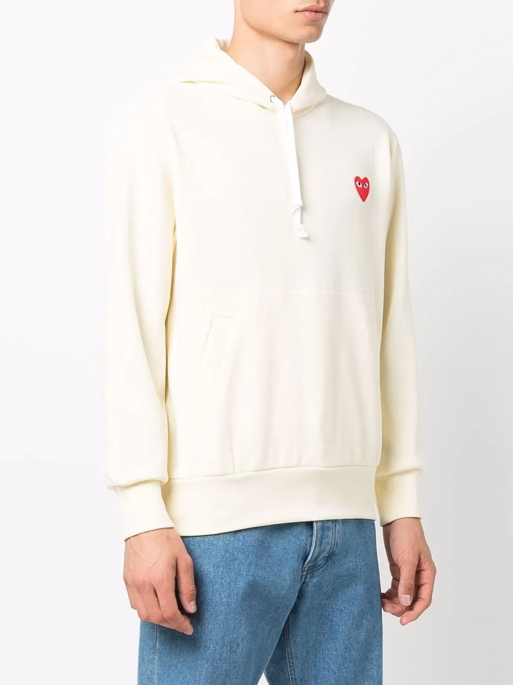 Cdg deals hoodie ivory