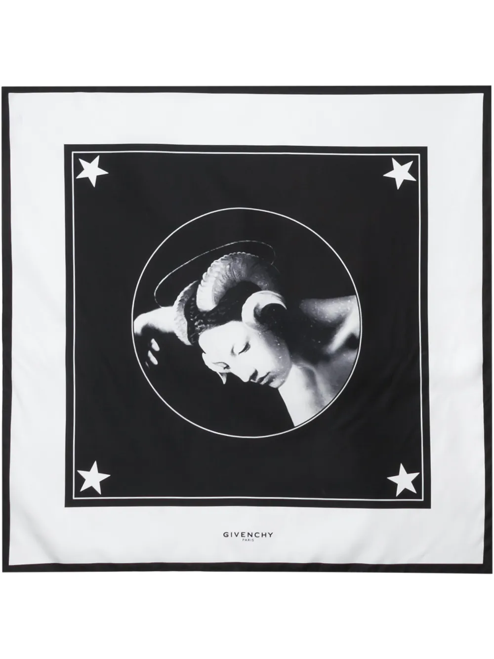 Givenchy Faun Print Scarf   Schwarz 