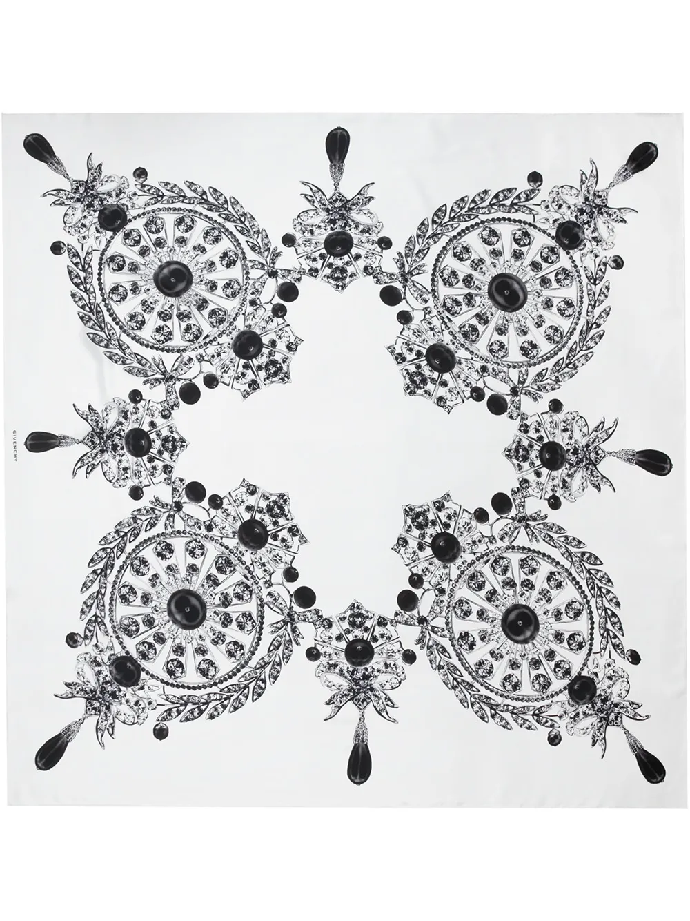 Givenchy jewel print scarf Wit
