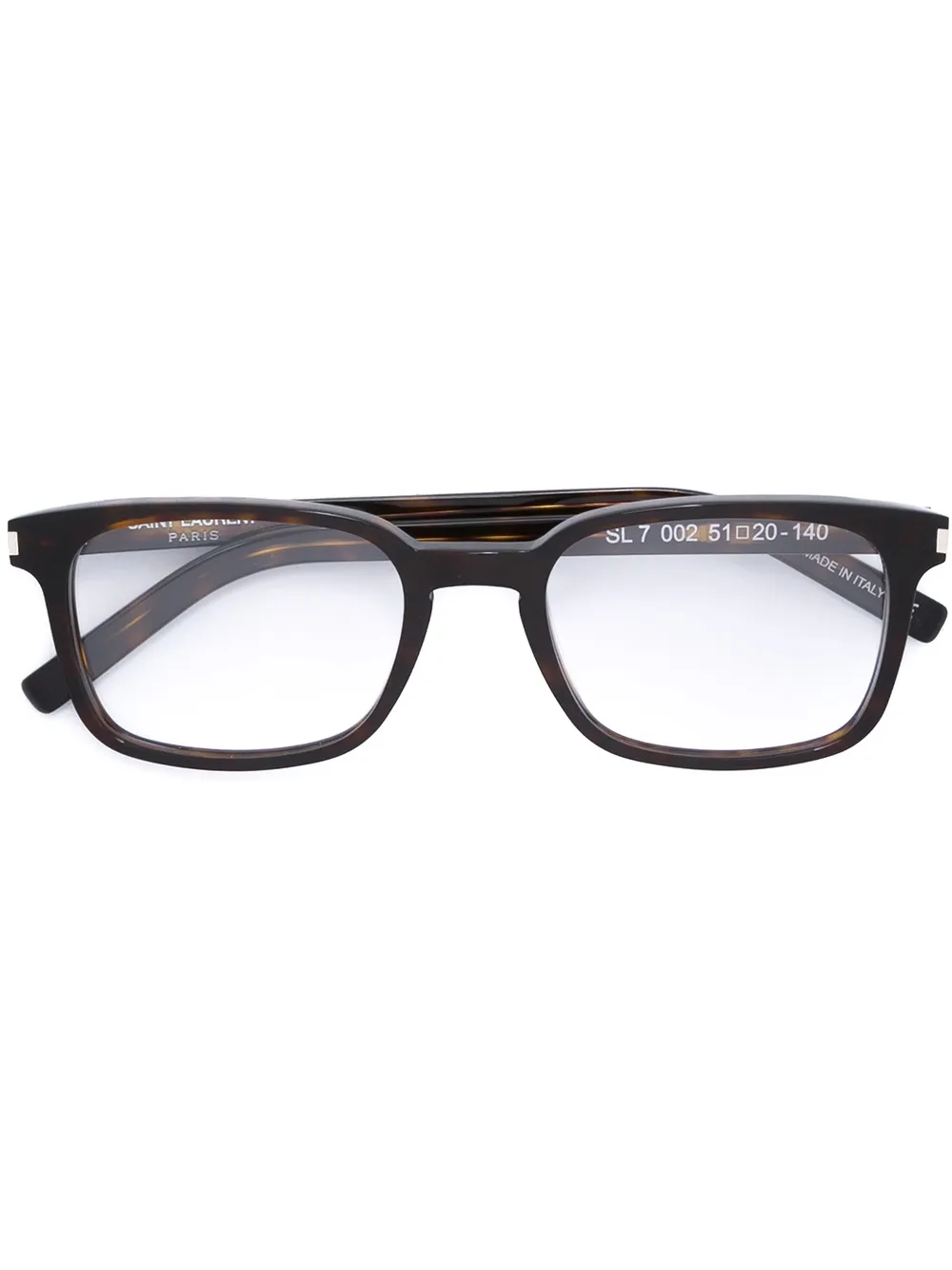 Saint Laurent Eyewear square frame glasses | Brown | Image 1