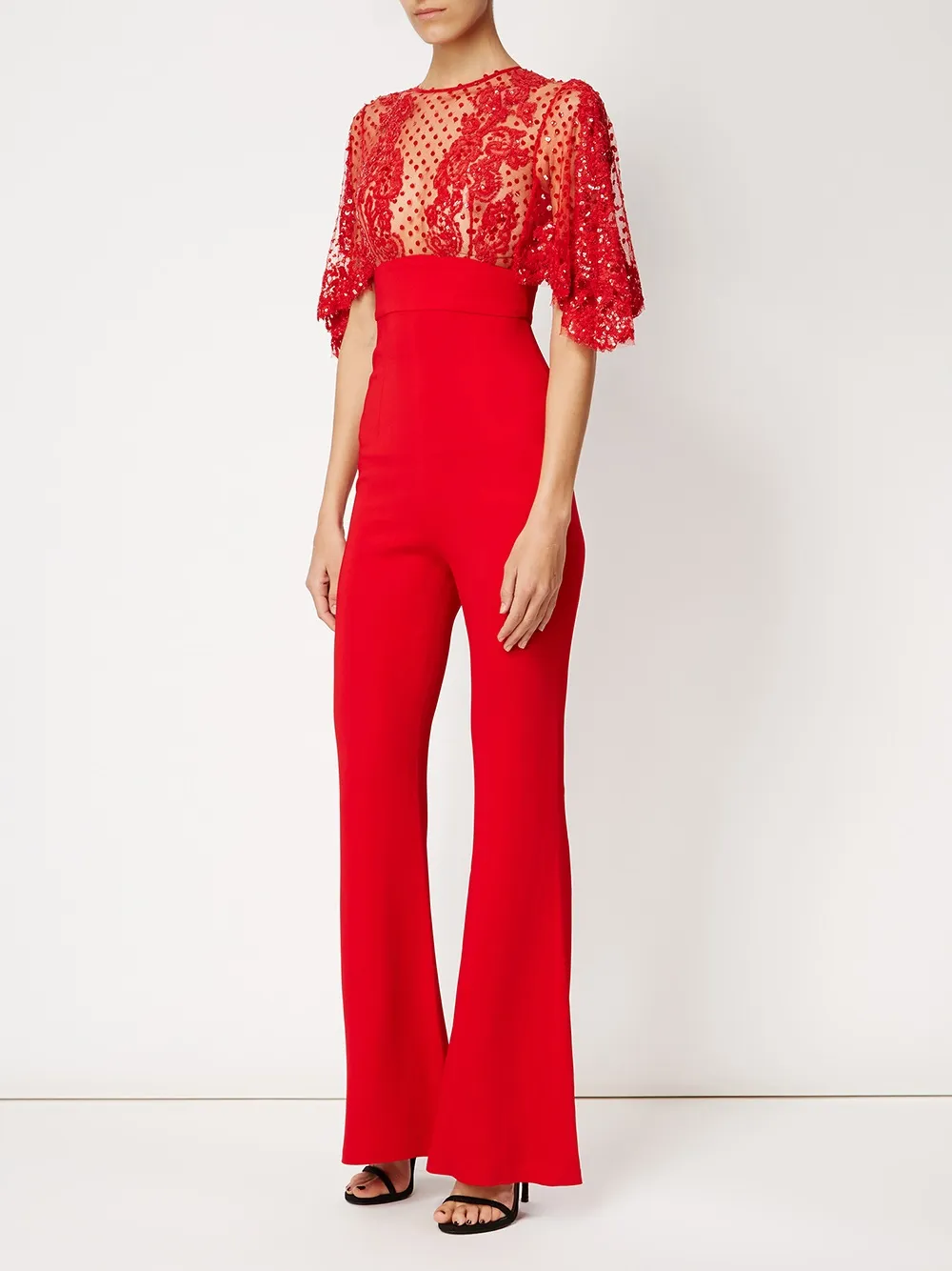 Zuhair Murad exposed back jumpsuit Rood