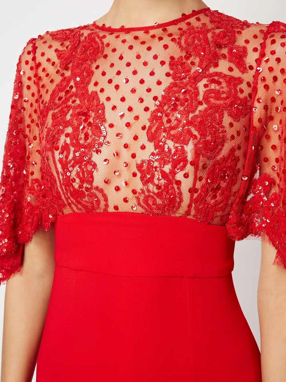 Zuhair Murad exposed back jumpsuit Rood