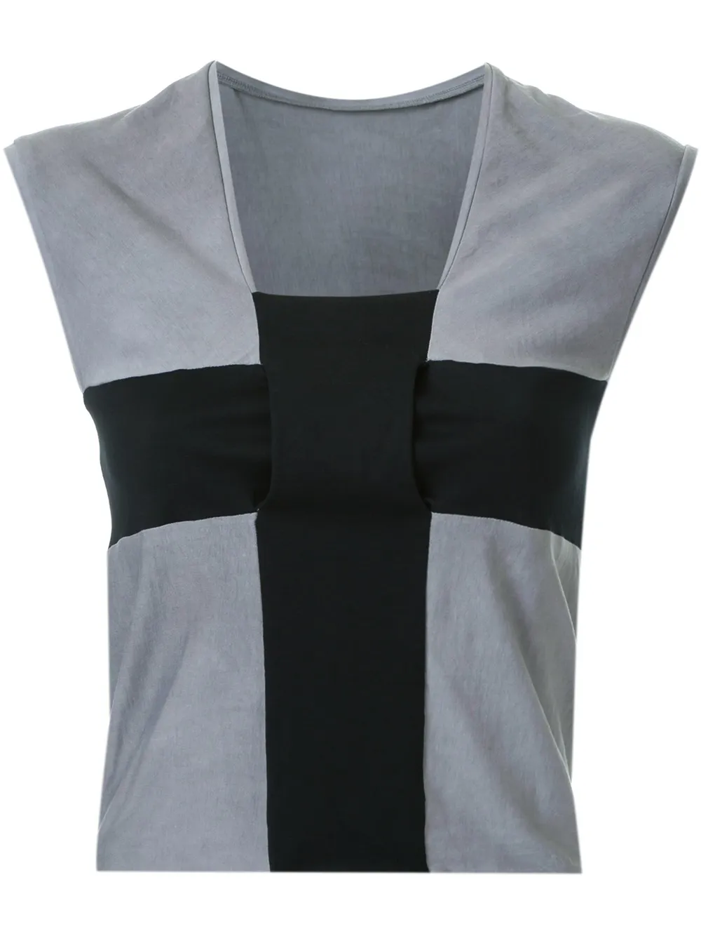 Ma+ cross detail sleeveless top - Grigio