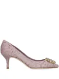 Dolce & Gabbana Rainbow Lace 60mm brooch-detail pumps - Pink