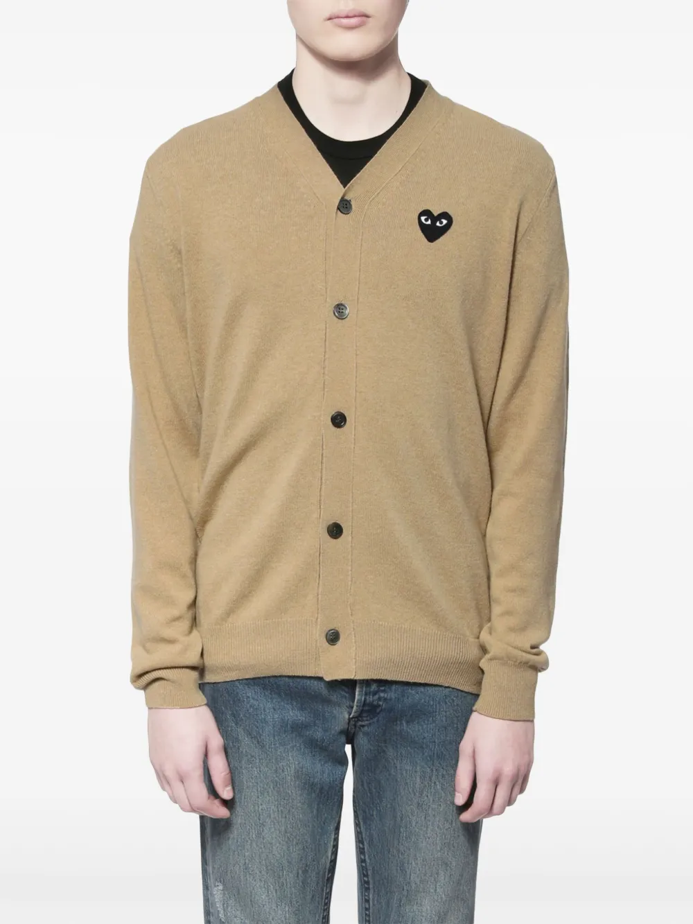 Image 2 of Comme Des Garçons Play embroidered heart cardigan