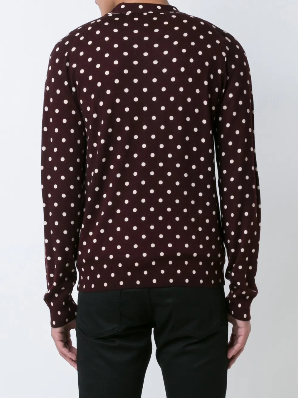 Polka dot sweater top mens