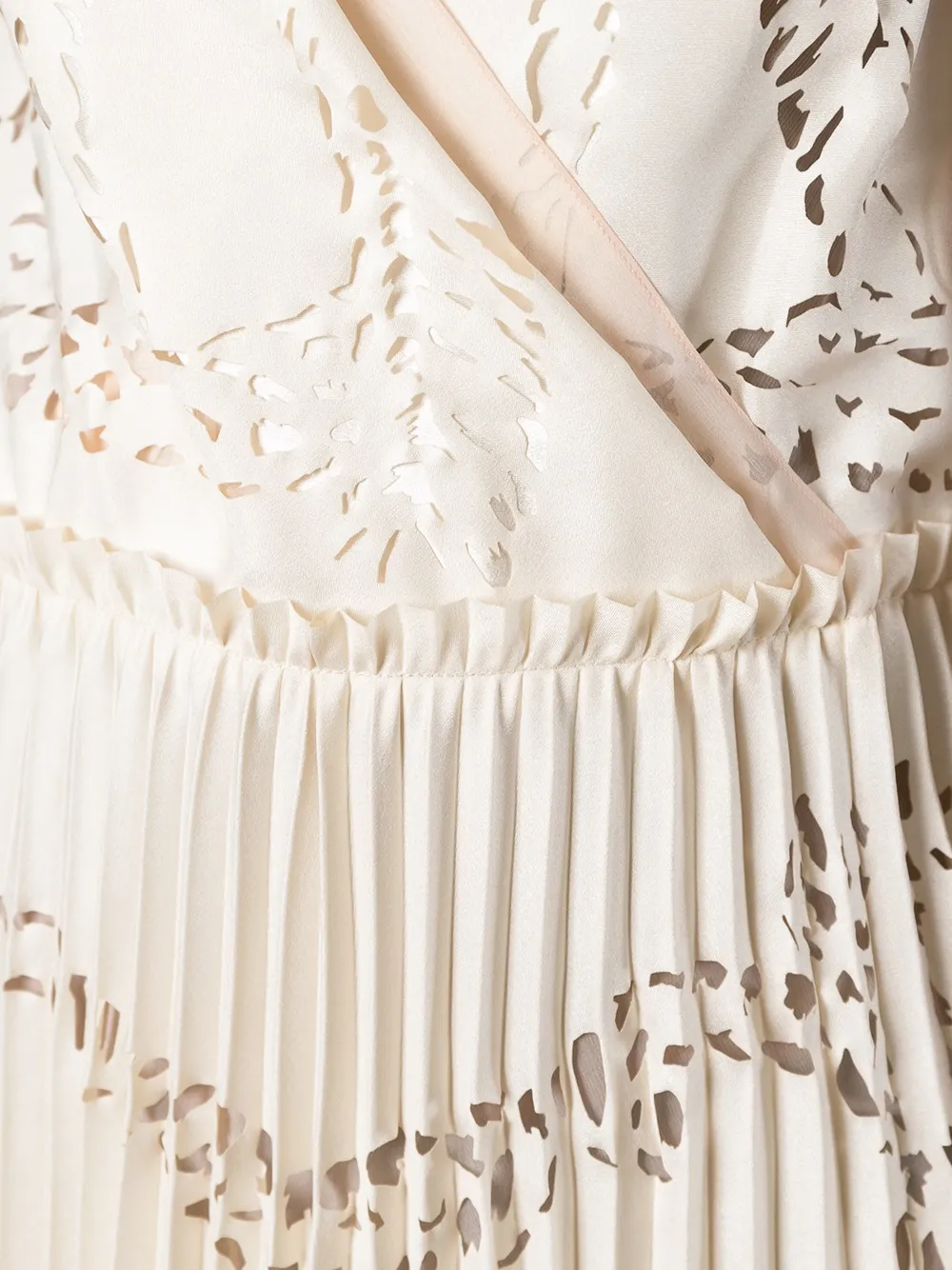 Pucci Cut-out Detail Pleated Dress In Neutral