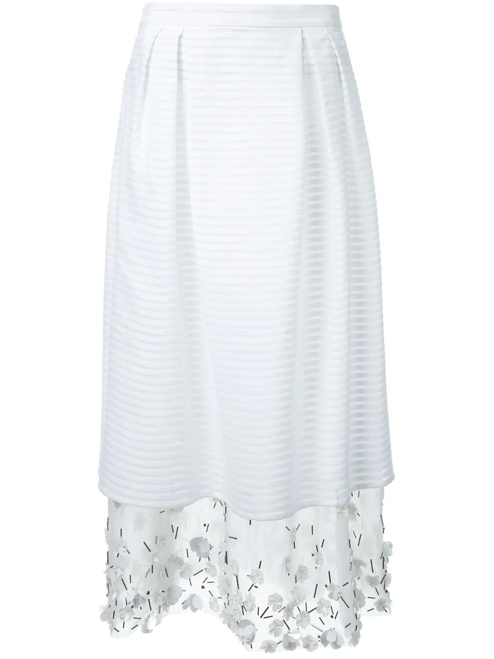 embellished layered skirt