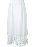 Mother Of Pearl embellished layered skirt - White