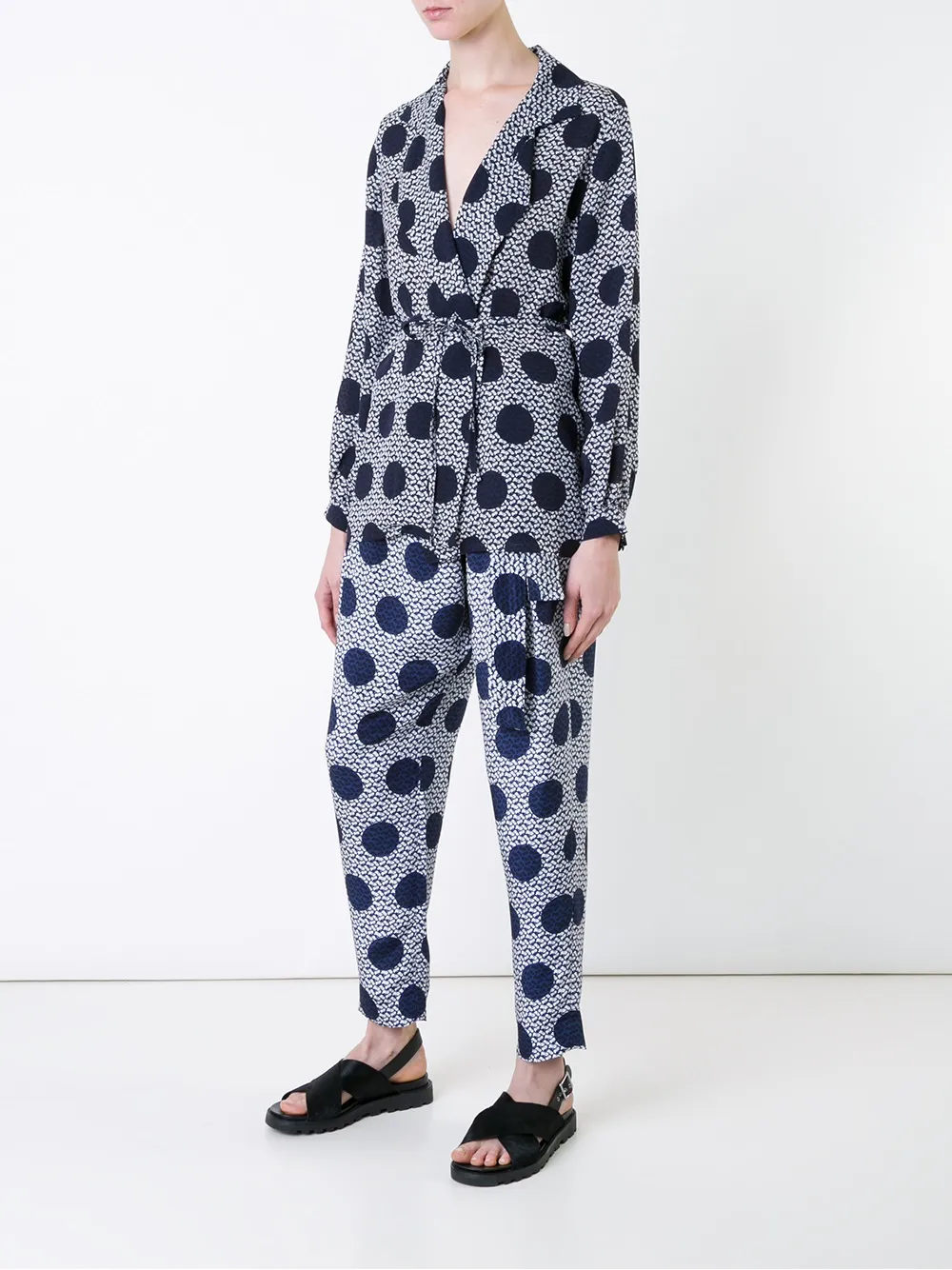 Mother Of Pearl gestippelde broek - Blauw
