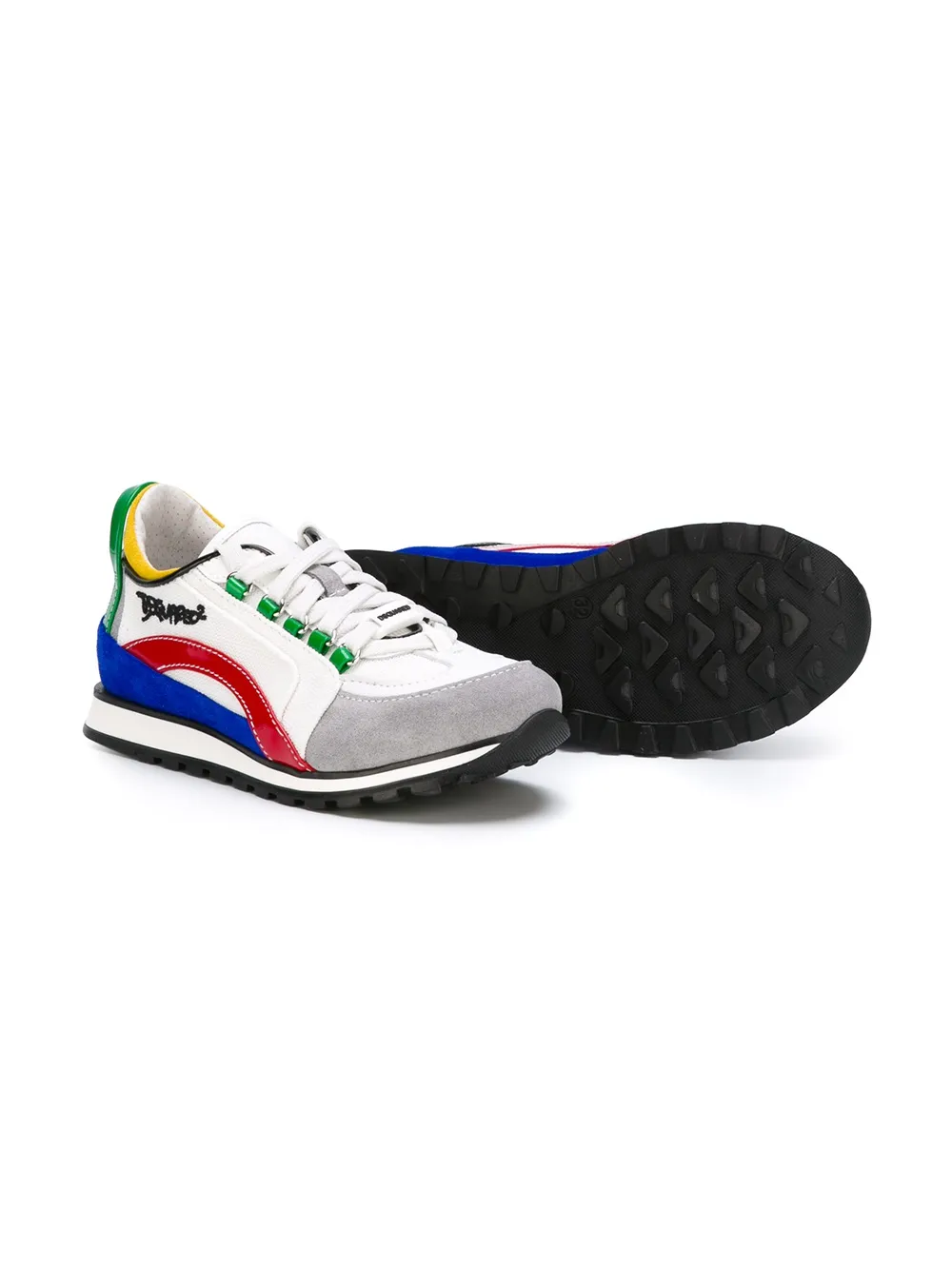 DSQUARED2 KIDS panelled sneakers - Wit