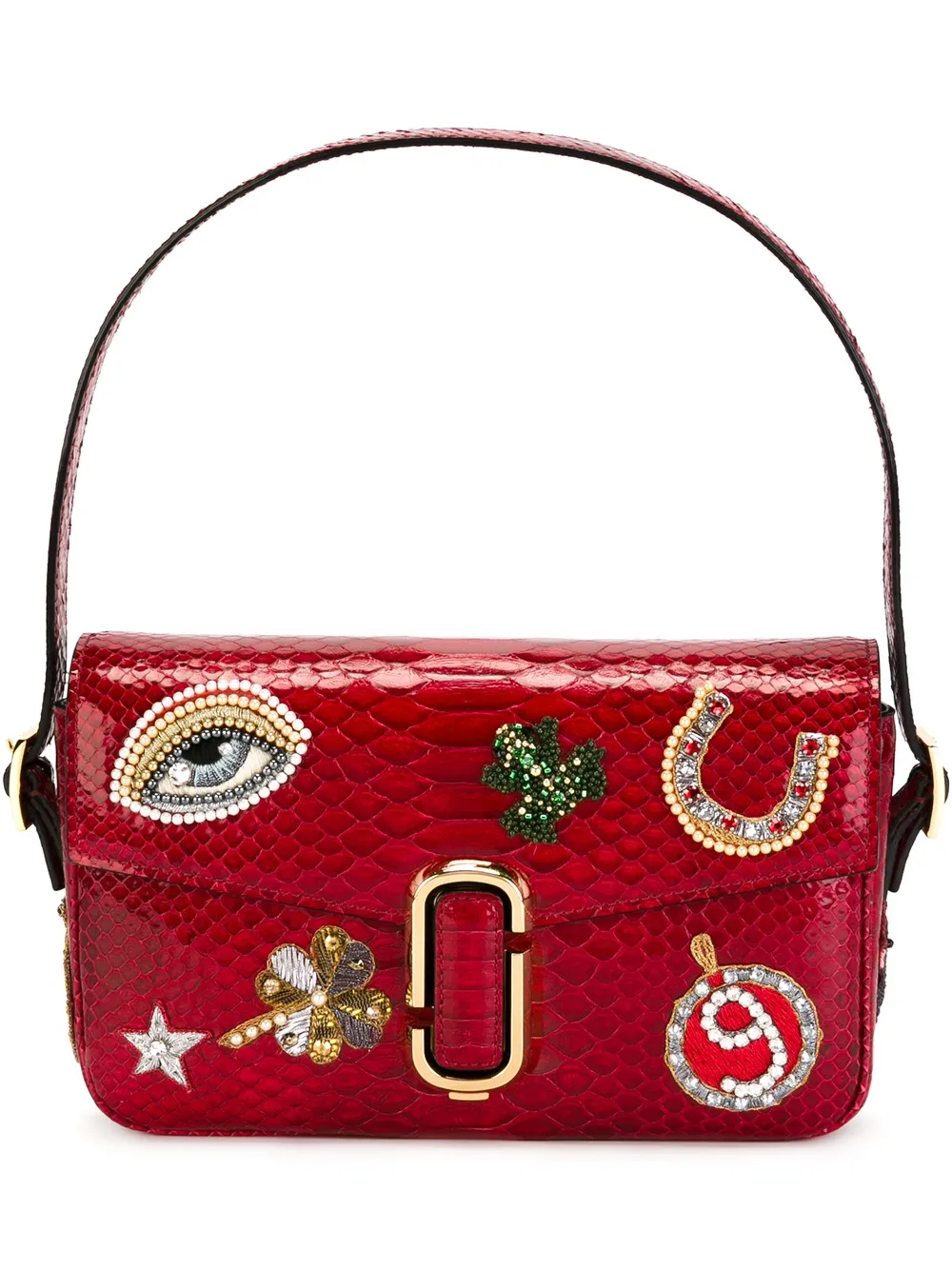 Marc Jacobs embellished patch shoulder bag | Pink | Image 1