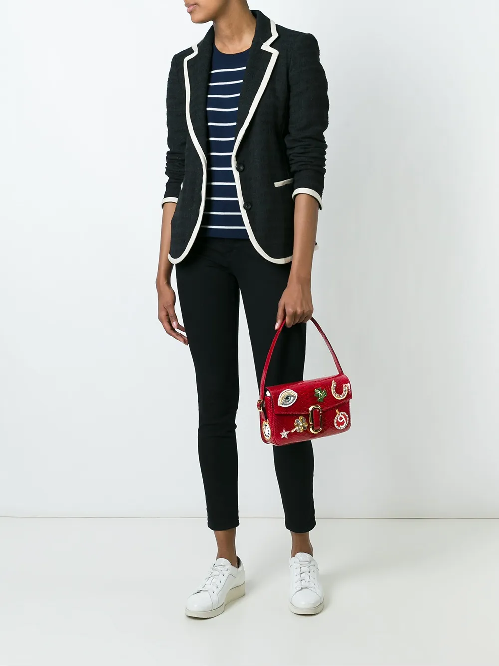 Marc Jacobs Schoudertas met patch - Roze