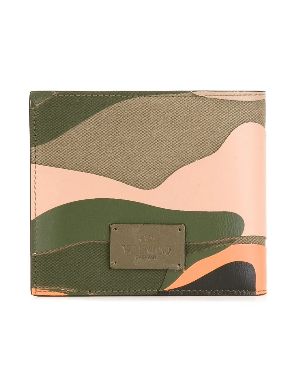 Valentino Garavani camouflage wallet Groen