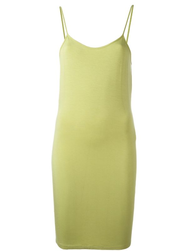 green camisole dress