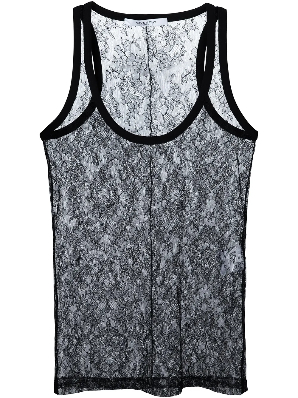 Givenchy Top mit floraler Spitze - Schwarz
