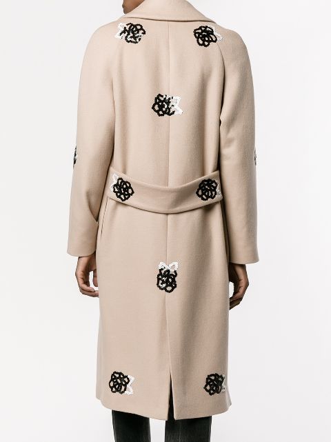 CHRISTOPHER KANE Virgin Wool Sequin Embellished Coat in Tae | ModeSens