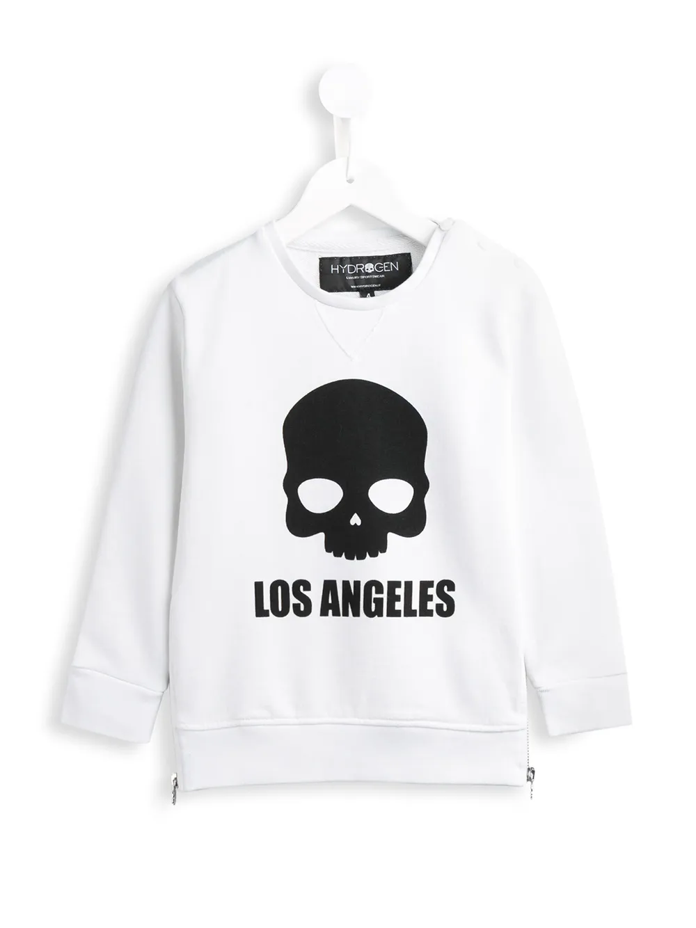 Hydrogen Kids LA skull print sweatshirt - Bianco