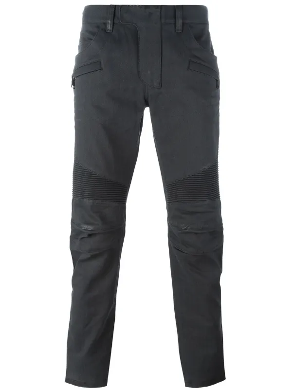 balmain cargo biker jeans