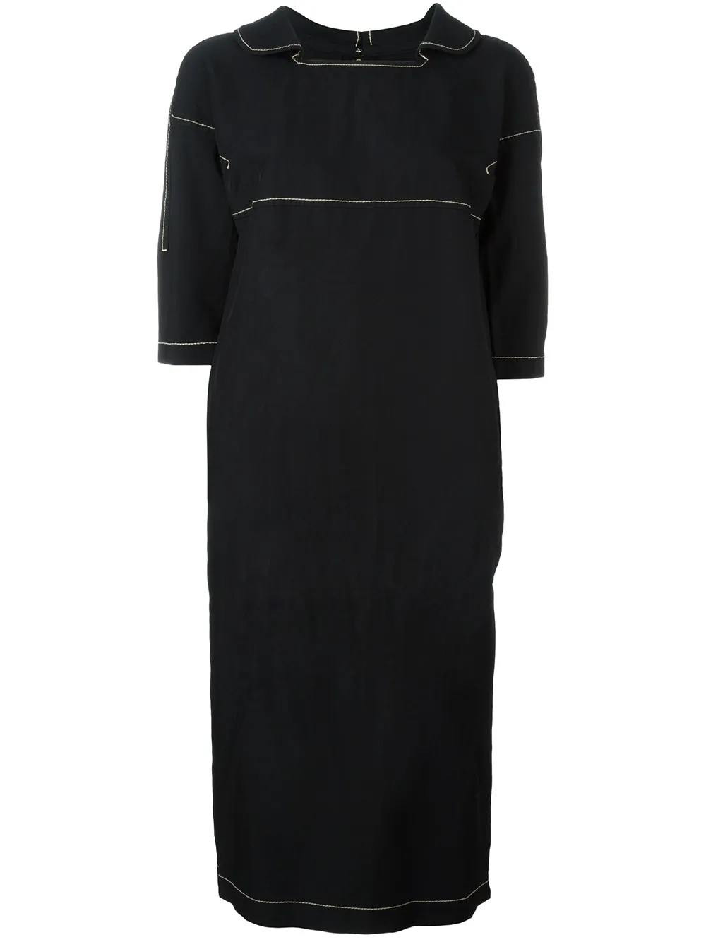 Comme Des Garçons relaxed boxy collar dress - Nero