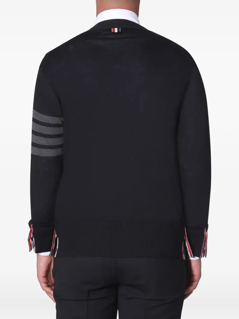  Thom Browne Cardigan Mit V Ausschnitt   Blau 