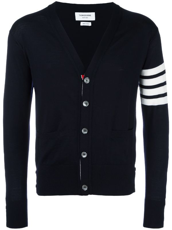 Thom Browne 4-Bar Knitted Cardigan - Farfetch