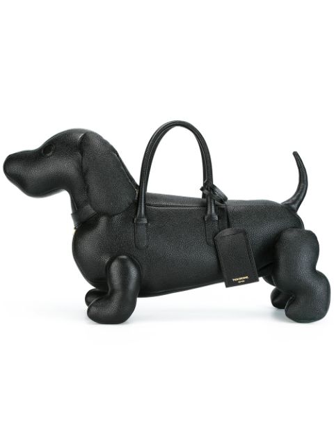 Thom Browne Hector Dog-shaped Pebbled Leather Bag, Black | ModeSens
