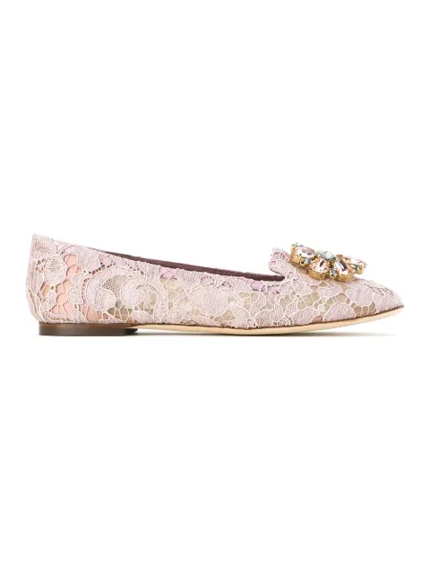 Dolce & Gabbana Vally Taormina lace ballerina shoes