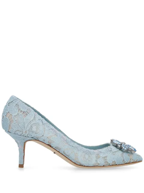 Dolce & Gabbana Rainbow Lace 60mm brooch-detail pumps