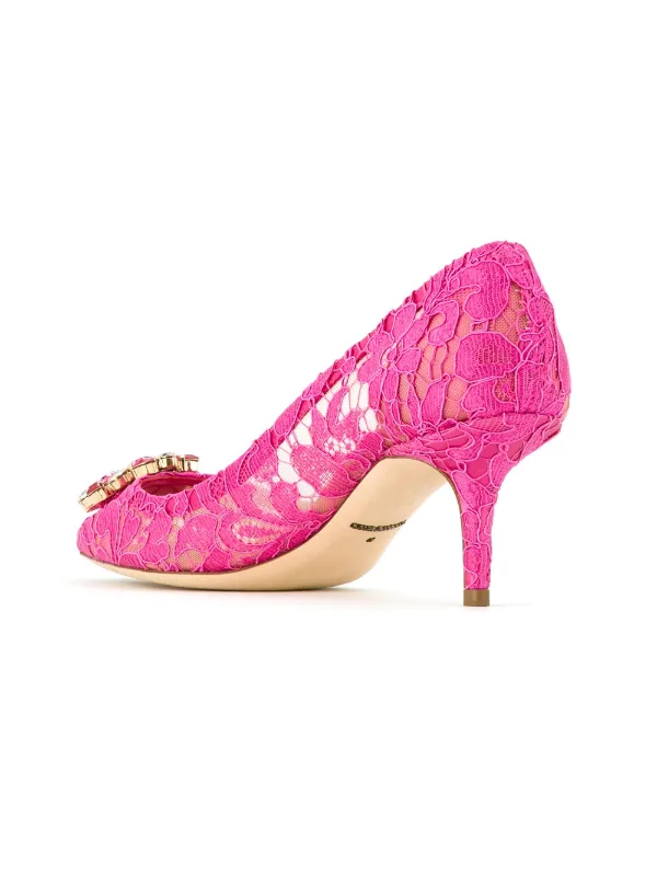 【美品】ドルチェ&ガッバーナ レインボー　レース　ビジュー パンプス　36.5 Dolce & Gabbana ドルチェ＆ガッバーナ Bellucci パンプス - FARFETCH