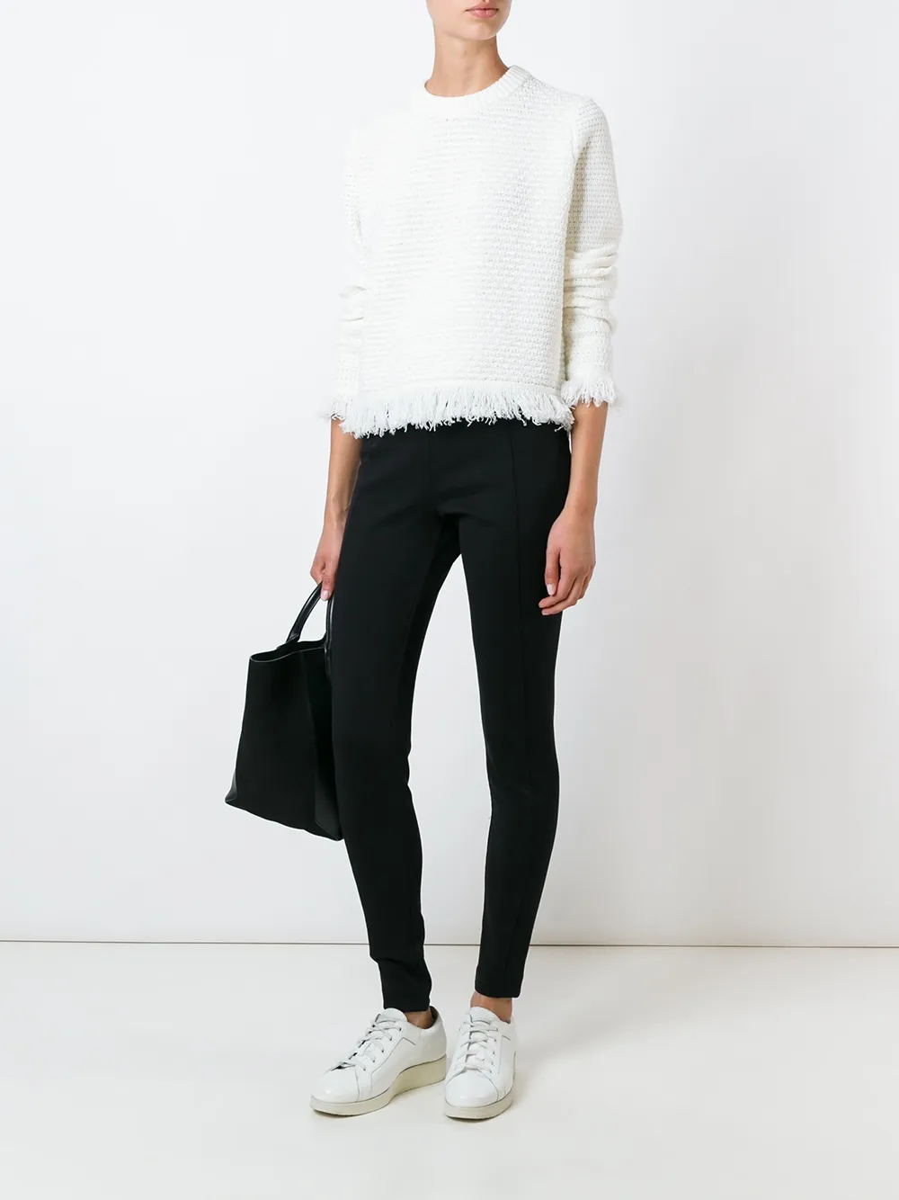 Michael Michael Kors Zip Detail Stretch Leggings In Black