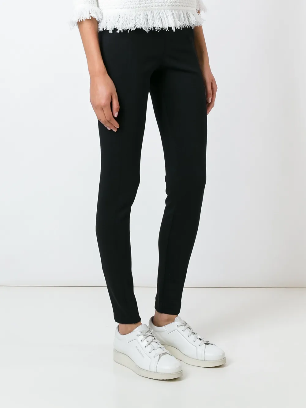 Michael Michael Kors Zip Detail Stretch Leggings In Black