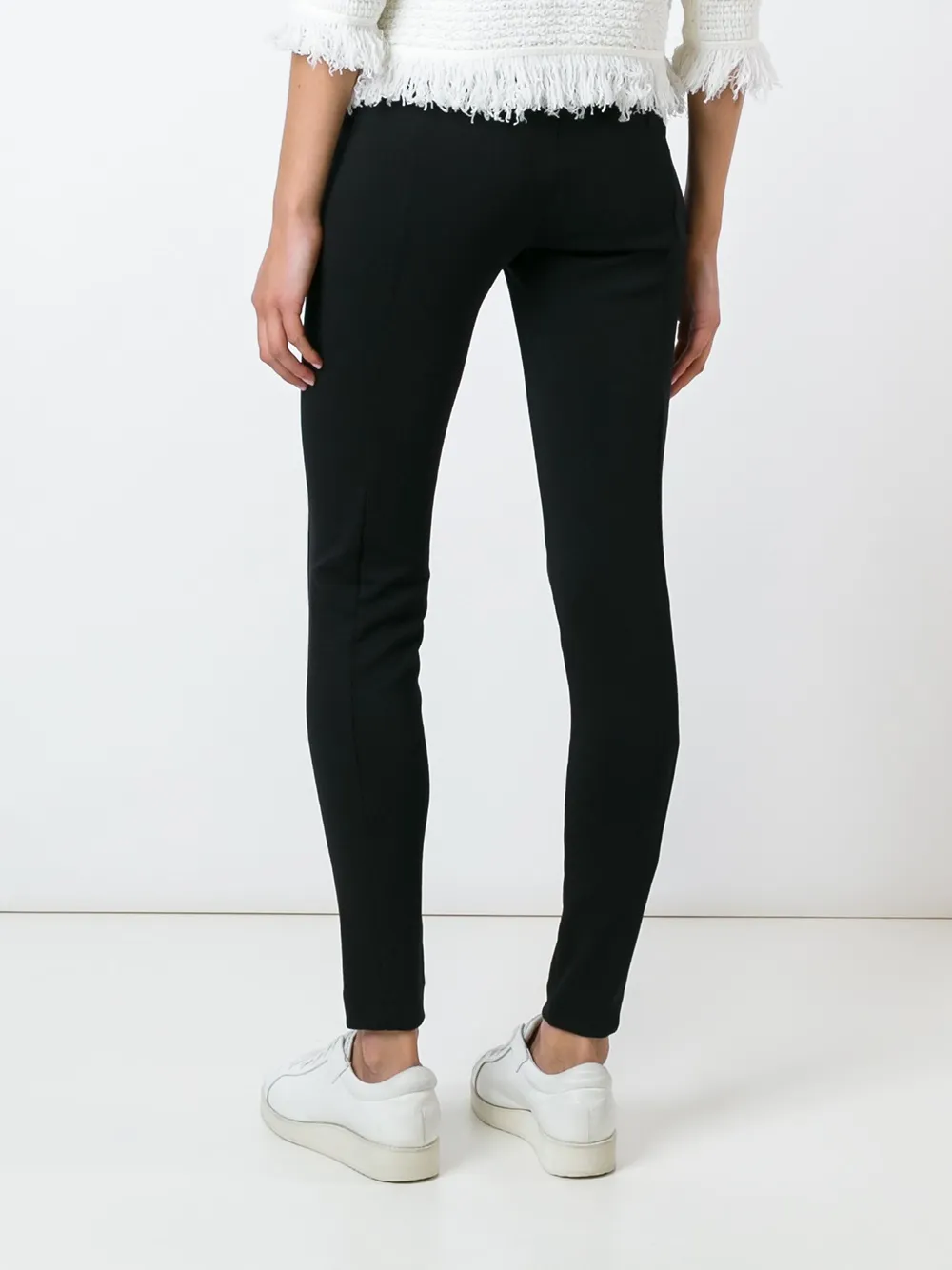 Michael Michael Kors Zip Detail Stretch Leggings In Black