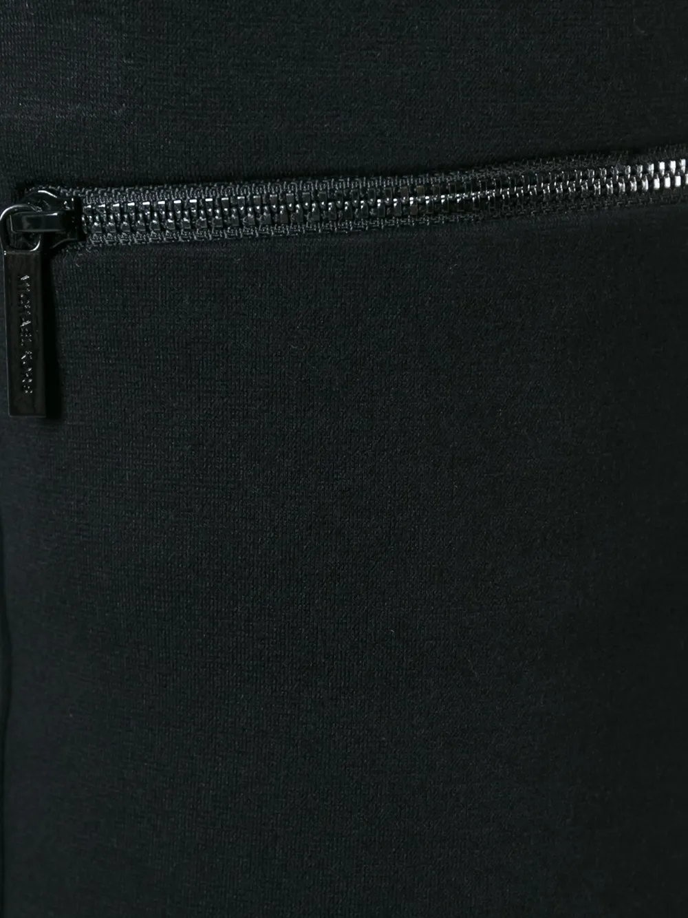 Michael Michael Kors Zip Detail Stretch Leggings In Black