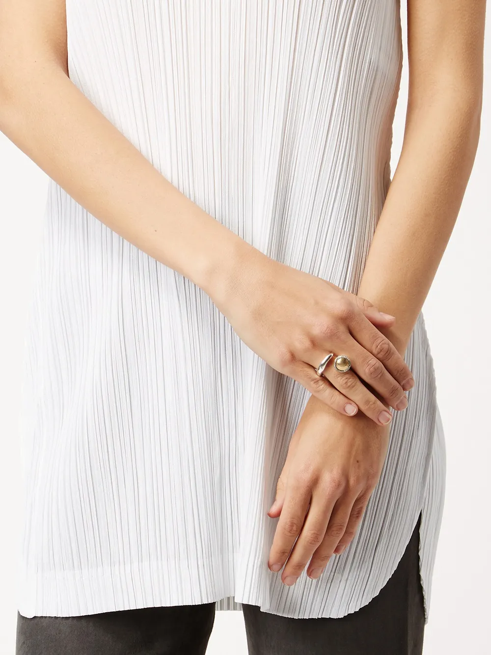 Rosa Maria roosgeslepen ring - Metallic