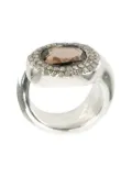 Rosa Maria quartz ring - Silver