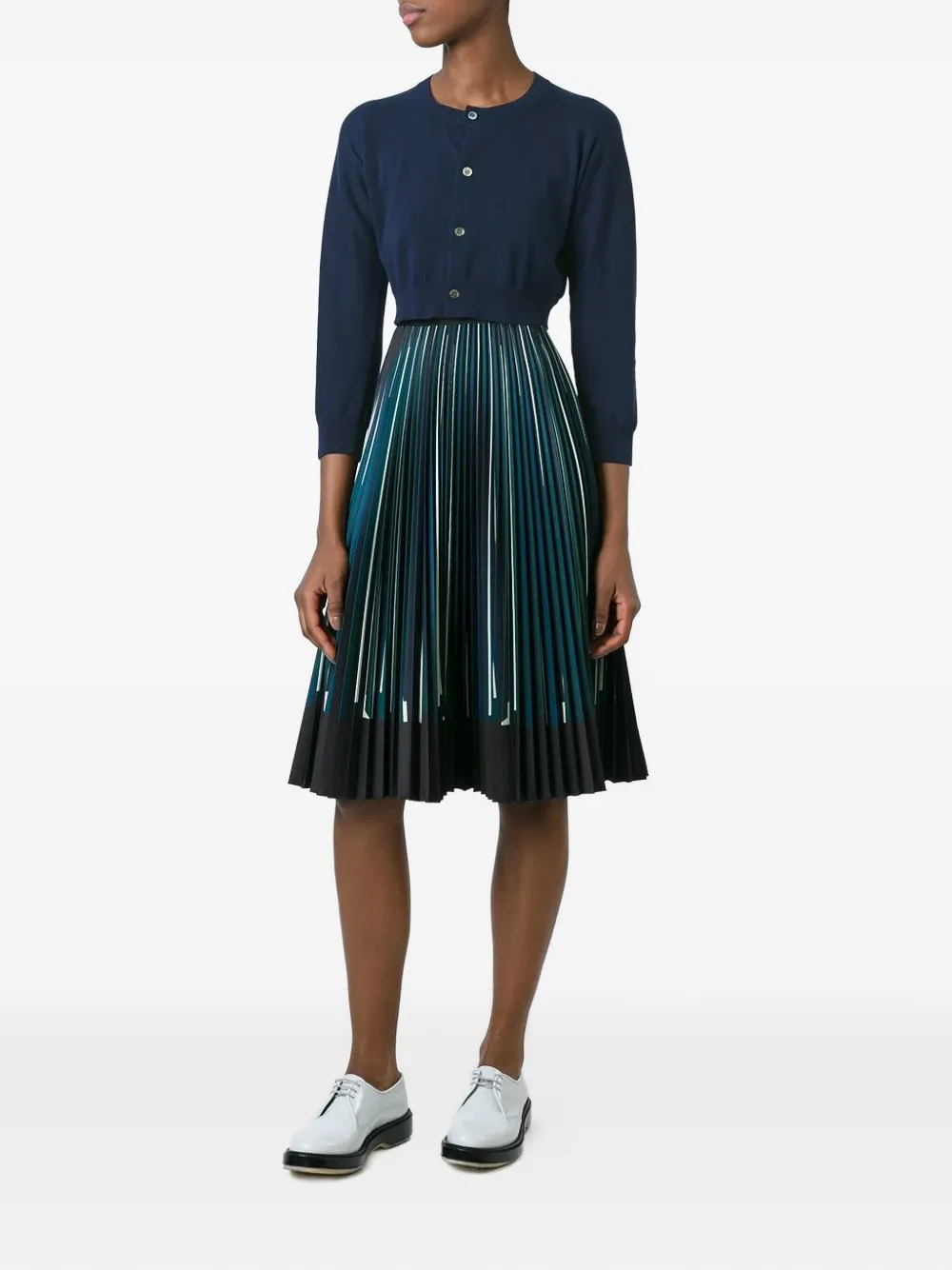  Comme Des Garçons Cropped Cardigan - Blue 