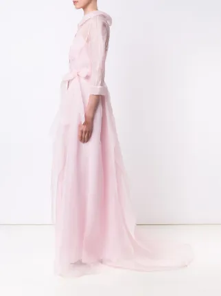 Carolina Herrera Semi Sheer Tulle Shirt Dress Farfetch Carolina Herrera Semi Sheer Tulle Shirt Dress