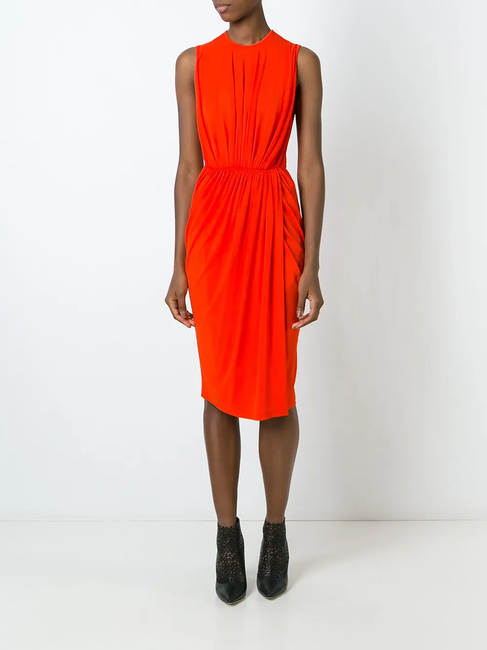 Givenchy smocked waist dress Oranje