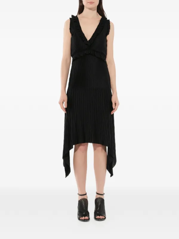 Givenchy Pleated Sleeveless Dress in Black