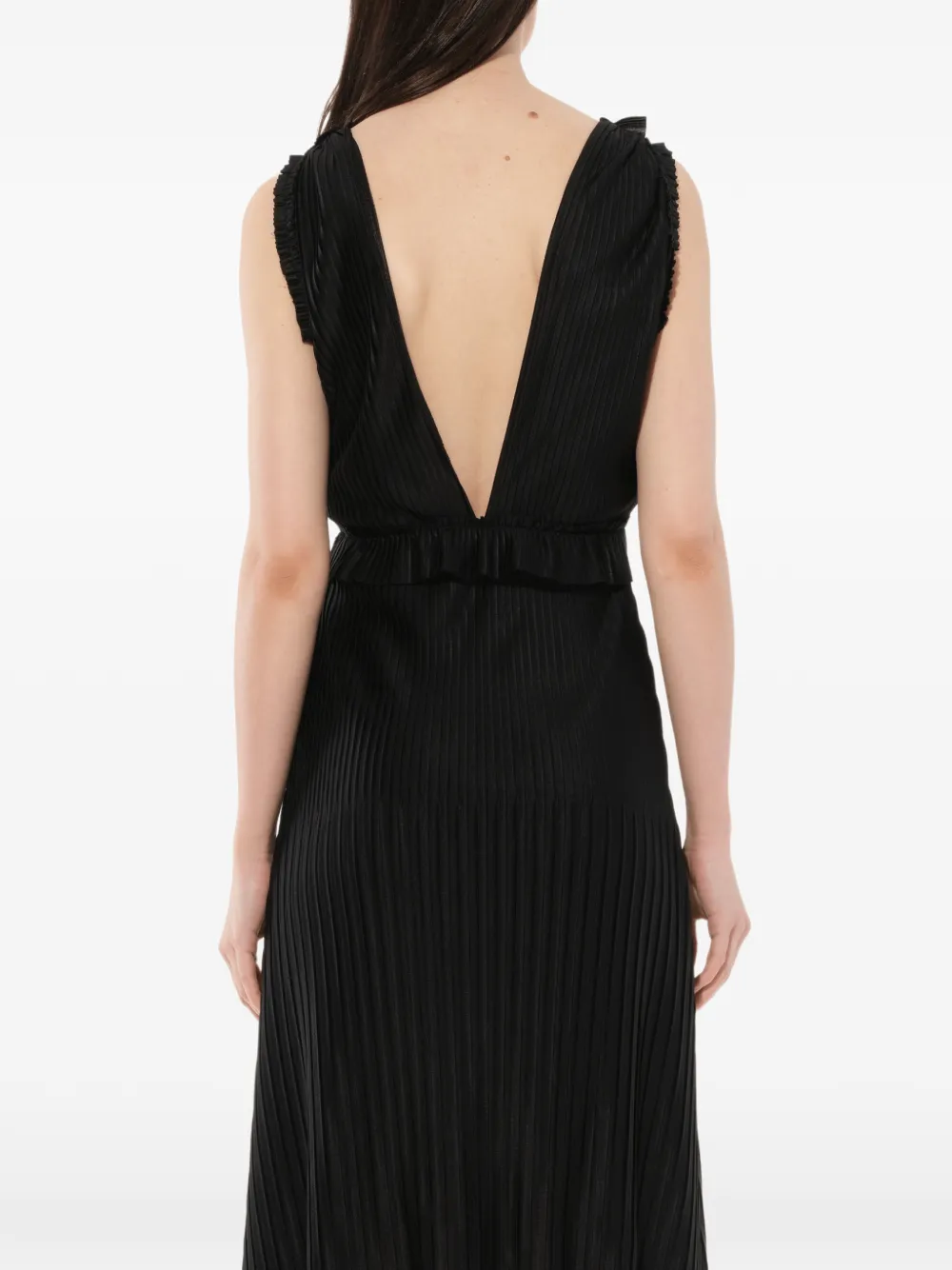 Givenchy pleated sleeveless dress Zwart