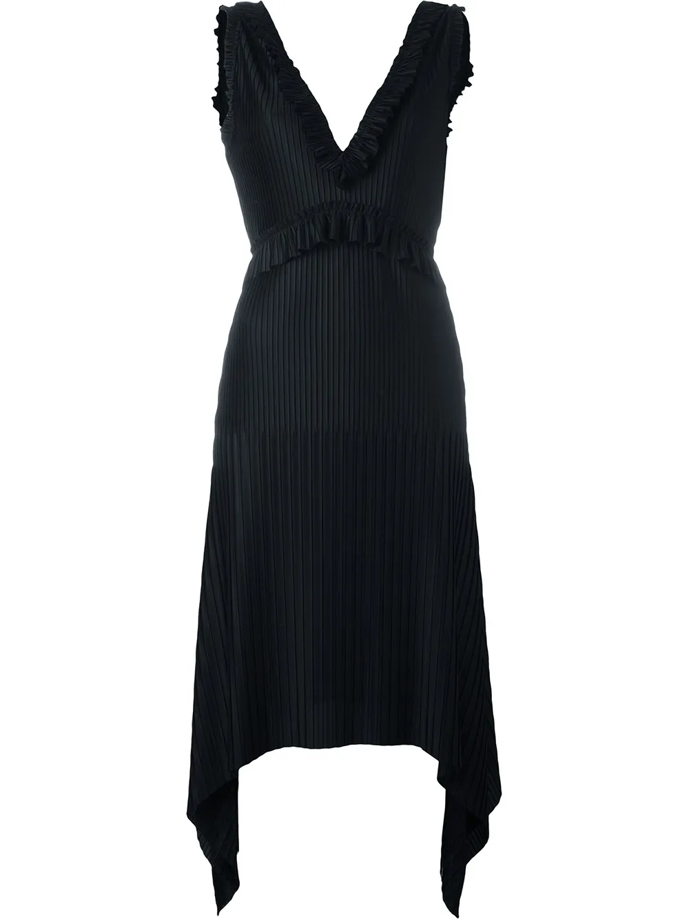 Givenchy Ärmelloses Kleid mit Rüschen - Schwarz
