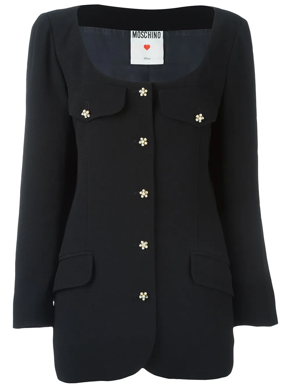 Image 1 of Moschino Pre-Owned scoop neck jacket